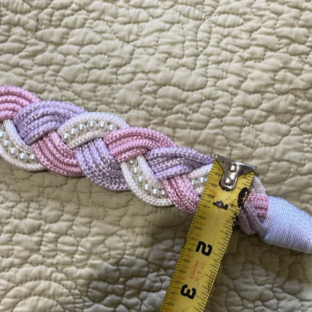 Braided rope and pearl belt